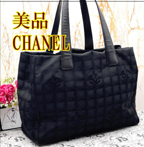 CHANEL New Travel Line Tote Bag Black Women's/009778