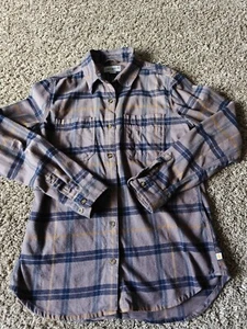 Carhartt Damen lila kariert Flanell Baumwolle langarm geknöpft Medium 8/10 - Bild 1 von 4