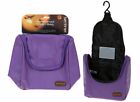 Travel Camping Wash Bag Purple Waterproof Mirror Hook Zipped Compartments Summit