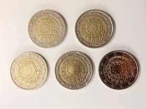 German commemorative 2 euro coin 2015 EU flag - Picture 1 of 12