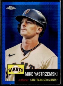 2022 Topps Chrome Platinum Anniversary Blue Prism Mike Yastrzemski #7 ST1