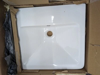 Scarabeo 4003SF Mariposa Rectangular Blanco Cerámica Montada en Pared, Blanco, Sin Agujero Foto 1 de 3