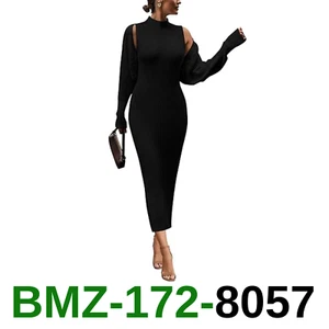 PRETTYGARDEN Womens Fall 2 Piece Outfits Bodycon Maxi Tank Pullover Sweater, L - Picture 1 of 5