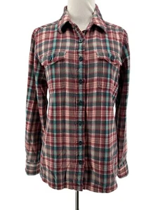 Patagonia Women's Multicolor Organic Cotton Plaid Flannel Shirt Size 6 - Picture 1 of 5