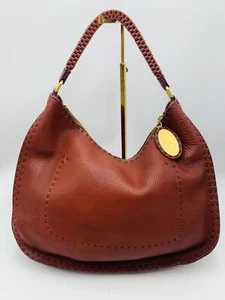 Auth Vtg Fendi Red Selleria Hobo Bag Preloved Satchel Very Good - Picture 1 of 19