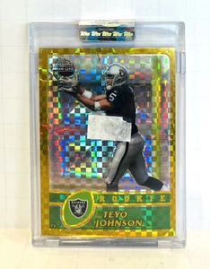 #079/101 Teyo Johnson 2003 Topps Chrome Xfractor Encased Football Rookie RC - Picture 1 of 2