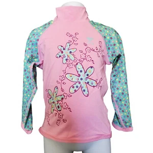 TYR Swimwear Girls 4T Pink Candy Dots Shirt Long Sleeve Rash Guard Top Toddler - Picture 1 of 10