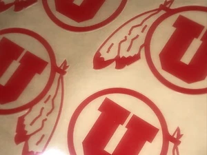 UTAH UTES Football Helmet Decals Full Size 3M 20MIL (1) Pair - Picture 1 of 2