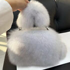 Women's Real Whole Pelt Real Fox Fur Handbag Shoulder Bag Tote Purse Cross-Body