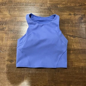 Lululemon Invigorate Training Tank Top Poolside Blue Sports Crop Top Women’s 9 - Picture 1 of 6