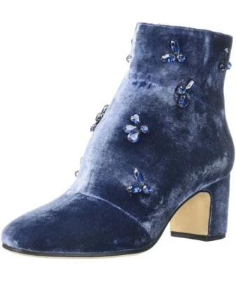 ANNE KLEIN MUJER GLINDA TERCIOPELO MODA BOTA, AZUL, EE. UU. Tallas 5 - 11 (NUEVA) Foto 1 de 4
