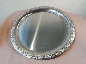 WMF Cromargan Tablett Serviertablett Rund Baroque Edelstahl  - Bild 1 von 13