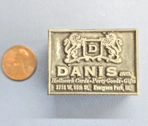 Vintage Danis Inc. Evergreen Park ILL Ink Rubber Stamp - Picture 1 of 4