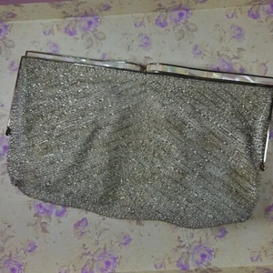 Pochette vintage Walborg avorio perline madreperla intarsiata made in Japan con scatola (A4) - Foto 1 di 22