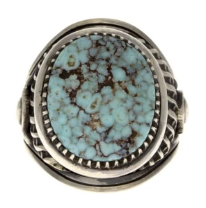 11.5 - Natural Dry Creek Turquoise Ring By Navajo Artist Derrick Gordon - Picture 1 of 4