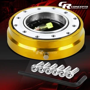 KIT ADAPTADOR BUJE LIBERACIÓN RÁPIDA VOLANTE PATTEN 70/74MM 1"6 AGUJEROS/PERNO DORADO - Imagen 1 de 5