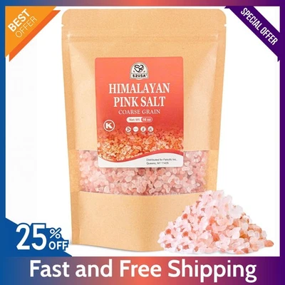 52USA 1 lb Himalayan Pink Salt Coarse Grain – Natural Grinder Refill, Kosher Certified