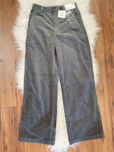 NWT Uniqlo Pants Womens SMALL Gray Corduroy Wide Leg Comptoir Des Cotonniers - Picture 1 of 12