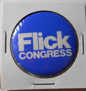 1-1/2" Arnold Flick 1976 California U. S. House cello pinback button - Picture 1 of 1