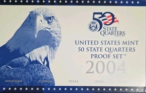2004 S United States Mint 50 State Quarter Proof 5- Coin Proof Set - Picture 1 of 4