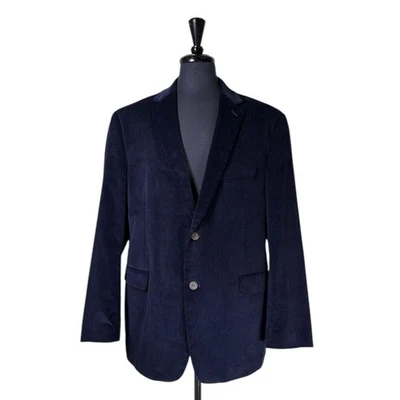 Blazer de pana azul marino Saddlebred 46R para hombre abrigo deportivo chaqueta de 2 botones forrada Foto 1 de 4