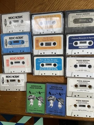 Lot o 14 Radio Reruns and Golden age Radio  Cassette Tapes - Image 1 of 4