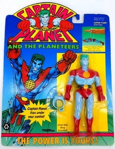 Action figure CAPTAIN PLANET 1991 vintage Tiger Toys nuova con scatola sigillata nuova con scatola - Foto 1 di 9
