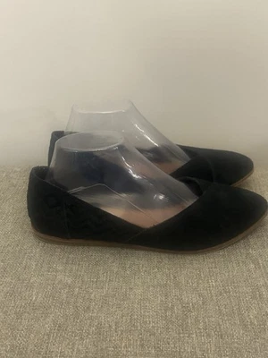 Tom’s Mujer’s Negro Gamuza Zapatos sin Cordones Talla 8 Foto 1 de 4