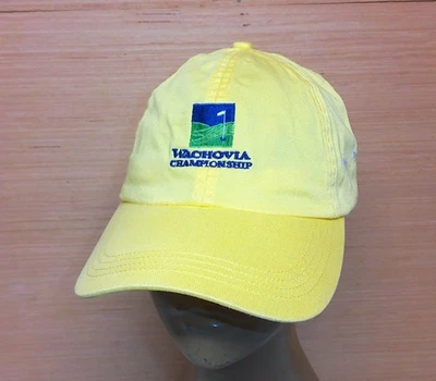 Кепка кепка для гольфа пастельная желтая Wachovia Championship регулируемая OSFA - Изображение 1 из 4