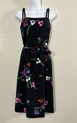 Vestido Pinup Vintage Malia Honolulu Floral Midi Hawaiano Talla 8 Halter Cinturón Floral Foto 1 de 4