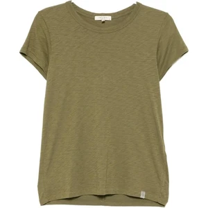Rag & Bone Women Olive Short Sleeve Crew Neck Straight Hem Cotton The Slub Tee - Picture 1 of 2