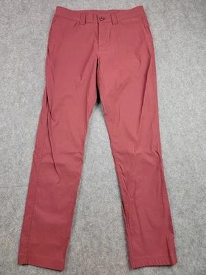 Calça Eddie Bauer Feminina 6 Elástica Vermelha Nylon Elastano Outdoor Casual Outono - Imagem 1 de 4