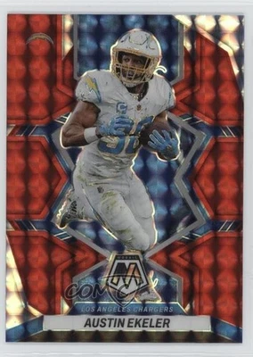 2022 Panini Mosaic Red Mosaic Prizm Austin Ekeler #102 - Image 1 of 3