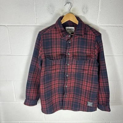 The Stronghold Jacket Mens Small Red Oi Polloi Overshirt Chore Shacket Plaid* - Image 1 of 4