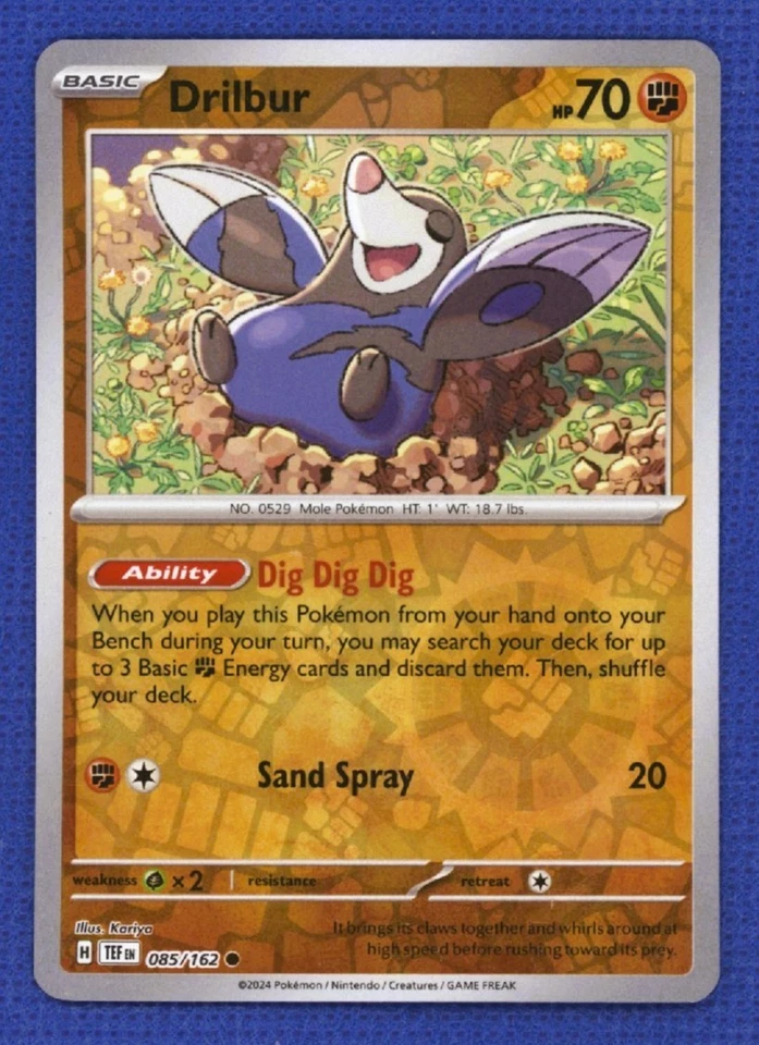 Reverse Holo Drilbur 085/162 Common SV05: Temporal Forces NM - Image 1 of 1