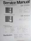 Technics Sb-X500a Sb-X505a Service Manual Speaker System Photocopy
