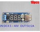 10 Stck. 2IN1 4,5-40 V DC auf 5V 2A USB Ladegerät DC-DC Step-Down Konverter Voltmete GP