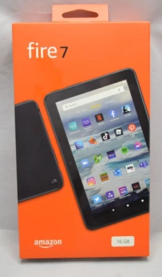 Amazon Fire 7 2022 16GB Wi-Fi Alexa 7'' Tablet Black New Unopened - Image 1 of 3