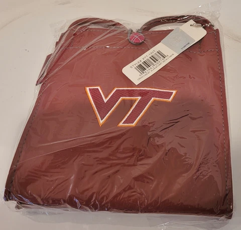 Virginia Tech Hokies VT-Alan Stuart Purse-Plaid Button - NCAA Licensed -7"- NWT Cover