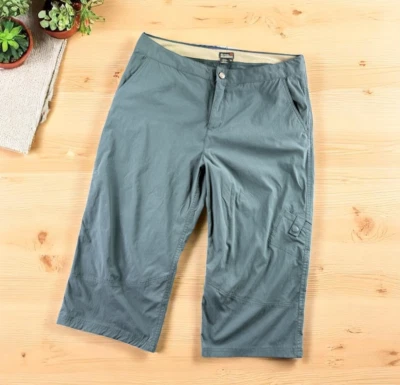 Pantalones de Senderismo Royal Robbins Capri 10 Bolsillos Verdes Elastizados Nylon Exterior Jardín Foto 1 de 4
