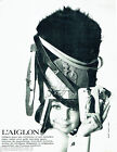 PUBLICITE ADVERTISING 086  1964  l'Aiglon ceintures bretelles homme boutons manc