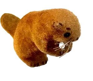 Vintage Wagner Kunstlerschutz Flocked Beaver Figurine West Germany - Picture 1 of 4