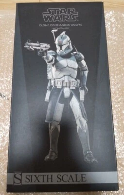 Figura de acción Sideshow Star Wars Clone Commander Wolffe 1/6 USADA Foto 1 de 4