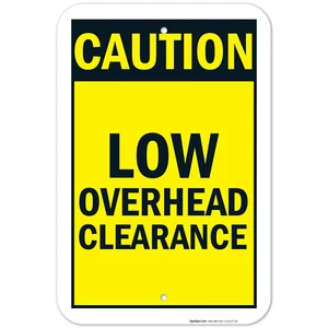 Caution Low Overhead Clearance Sign, - Picture 1 of 86