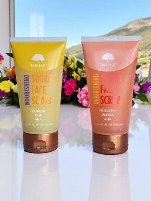 Tree Hut Sugar Face Scrub papaya & Banana AHA  7.4 oz - 2 pack- NEW - Image 1 of 2