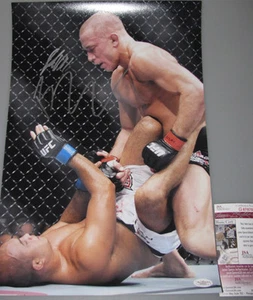 * RARE BOTH * GSP ST PIERRE & BJ PENN Hand Signed 11'x14' Photo UFC + JSA COA - Picture 1 of 4