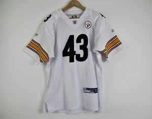 Pittsburgh Steelers Troy Polamalu genähtes Trikot Reebok Jugend Größe 18-20 weiß NFL - Bild 1 von 9
