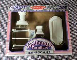 Melissa & Doug Dollhouse Furniture 1:12  Hand-Crafted Solid Wood Bathroom Set - Picture 1 of 5
