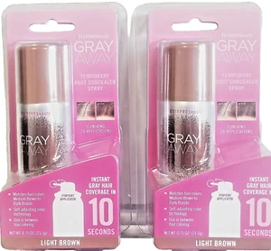 Everpro Beauty Gray Away Temporary Root Concealer Spray Light Brown Lot of 2 New - Picture 1 of 6