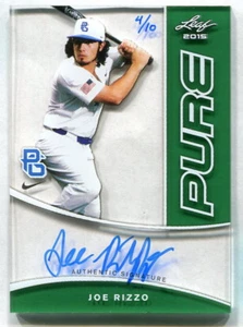 2015 LEAF PURE JOE RIZZO AUTOGRAPH SERIAL 4/10 - Picture 1 of 1